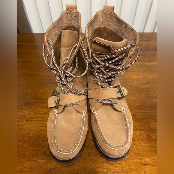 Mens Polo Ralph Lauren Ranger Brown Lace Up Boots! Size 9D main image 4